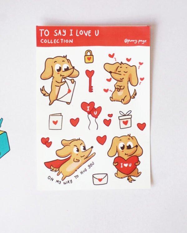 Punny Pages -Love Sticker Collection Sheet
