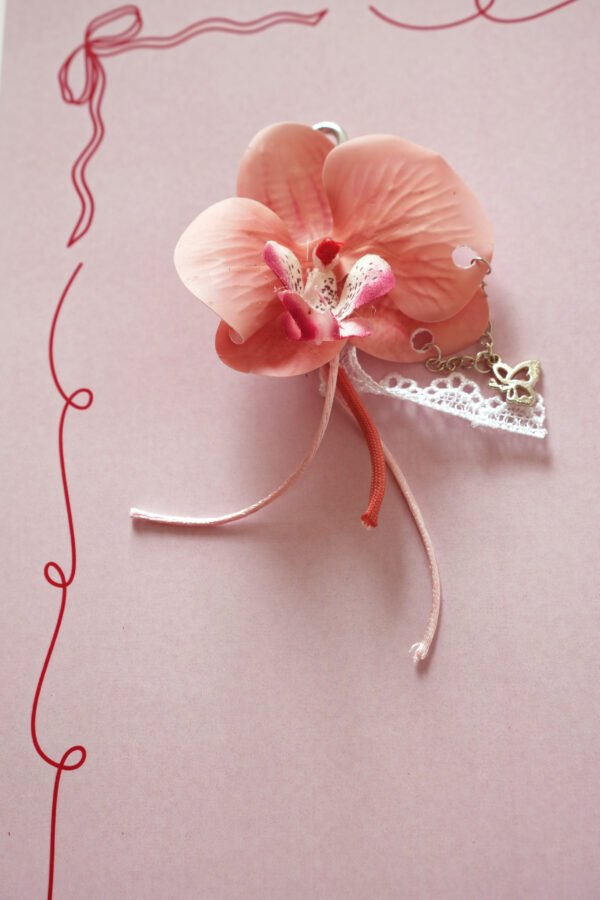 Orchid Bag Charm by Beads of Love