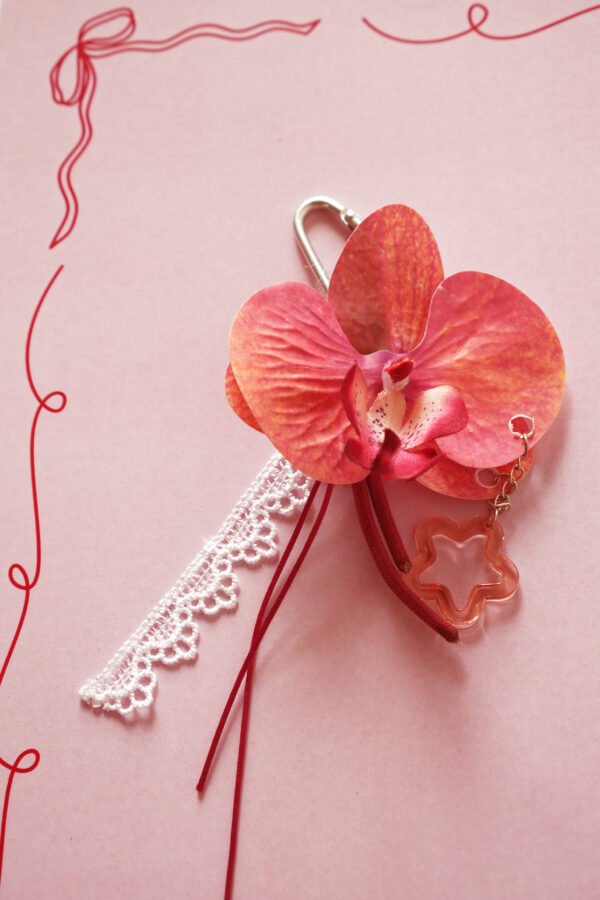 Orchid Bag Charm by Beads of Love