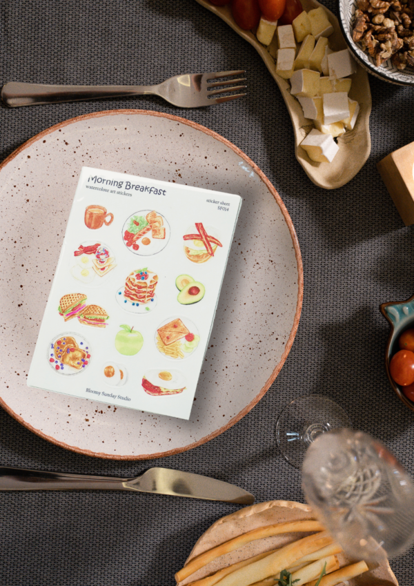 Bloomy Sunday Studio Morning Breakfast Sticker