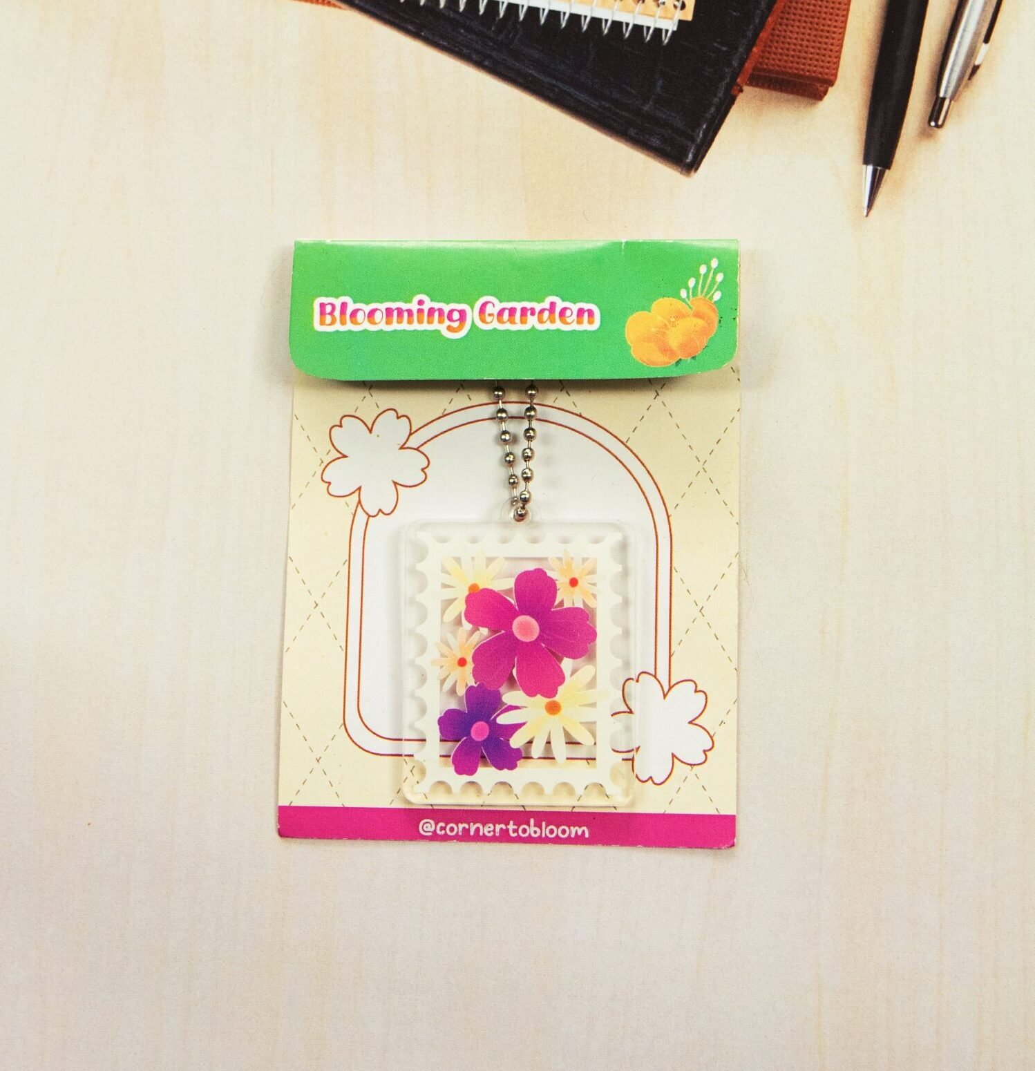 Corner To Bloom : Stamp Flower - Purple Yellow