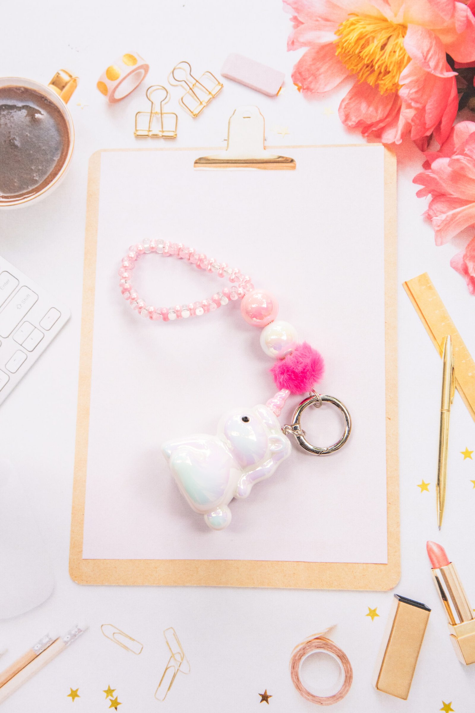 Vanblink Store : Unicorn Keychain (Pink)